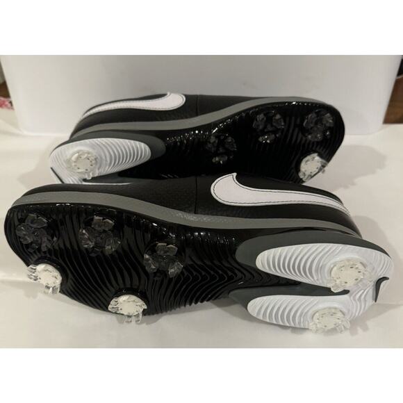 NIKE AIR ZOOM VICTORY TOUR 2 GOLF SHOES BLACK WHITE MEN 5.5 / WMN 7 New! Leather - Picture 4 of 7